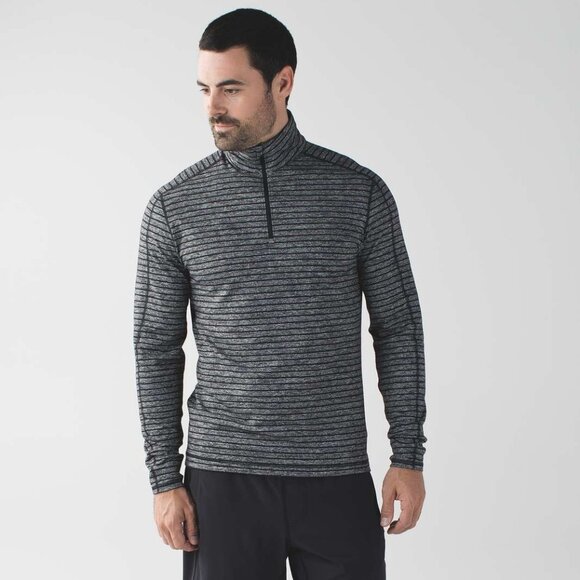 Lululemon Men's Surge Warm 1/2 Zip - Grey/Black - Picture 1 of 7